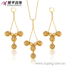 62645 Xuping online gold jewellery shopping trendy brass jewelry set accessories for women jewelry